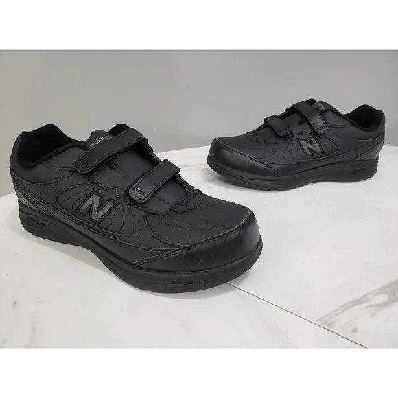 SIZE 9.5 WIDE New Balance 577 Hook &  Loop Black Walking Shoes 2EE WW577VK