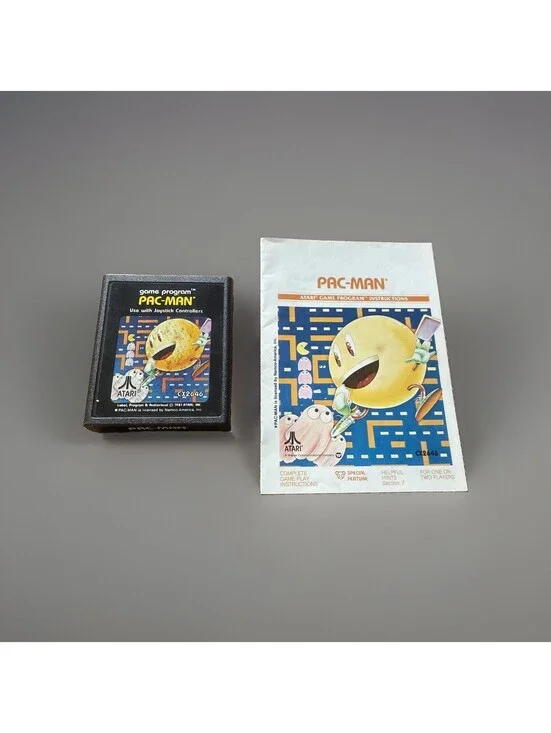 Pac-Man Atari 2600 with instruction And manual 1981 Tested