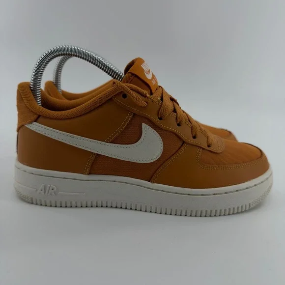 Nike Air Force 1 Low Monarch Orange White Size 5Y Sneakers