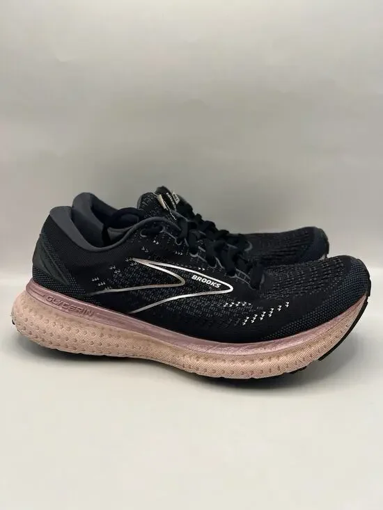 Brooks Glycerin 19 Black And Pink Running Shoes Women Size 9