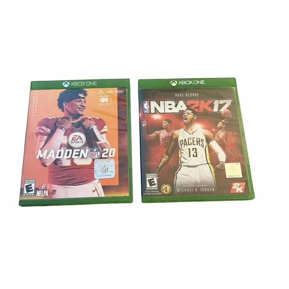 Madden NFL 20 & NBA 2K17 Microsoft Xbox One 2 Game Lot