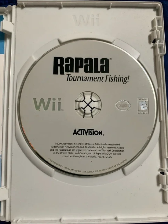 Rapala Tournament Fishing Nintendo Wii Game Authentic Disc & Case No Manual