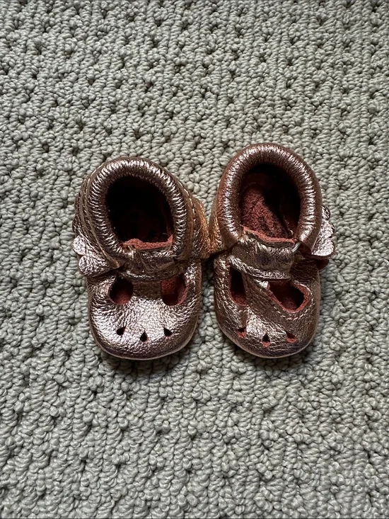 Freshly Picked Rose Gold Mary Jane Moccs
