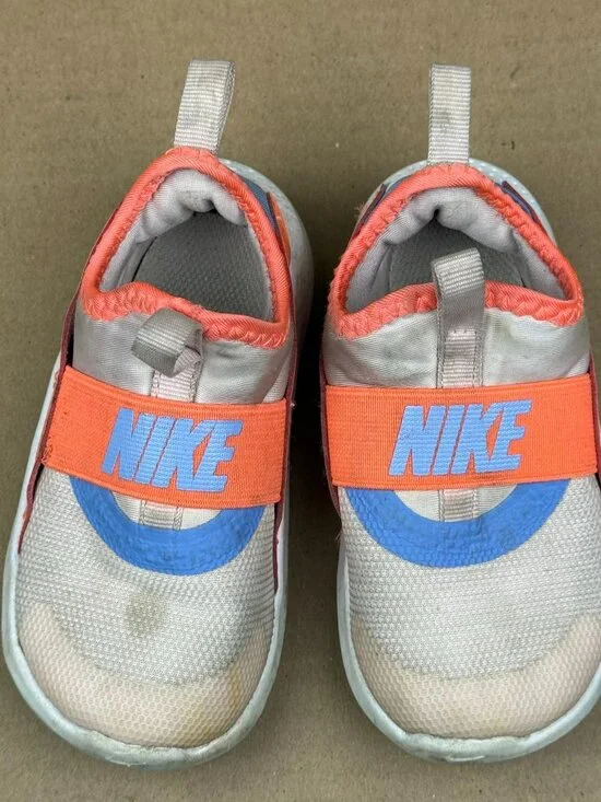 Toddler Kids Nike Flex Runner Slip On Shoes Size 7C Pink Orange Blue