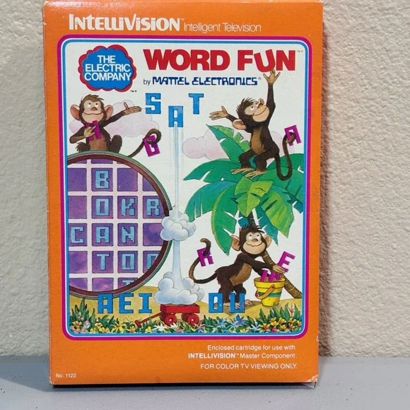 Intellivision Word Fun Video Game Electric Company Mattel Electronics In Box