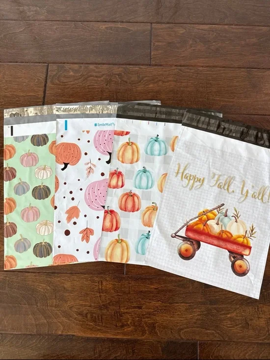 40 Pack - 10x13” Super Fun ALL Pumpkins Poly Mailers