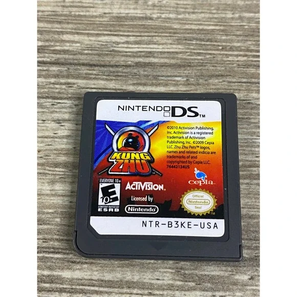 Kung‎ Zhu Nintendo DS Game Cartridge NTR-B3KE-USA Activision 2010 Action Hamster