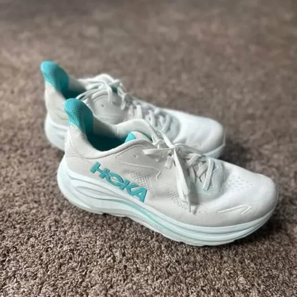 Hoka Clifton 10 running shoes blue
