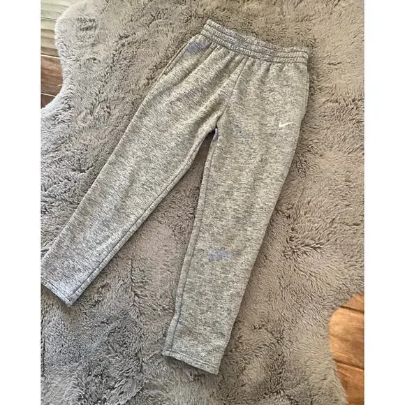 Nike Youth Unisex Therma Fit Fleece Sweatpants Athletic Activewear‎ Gray Large