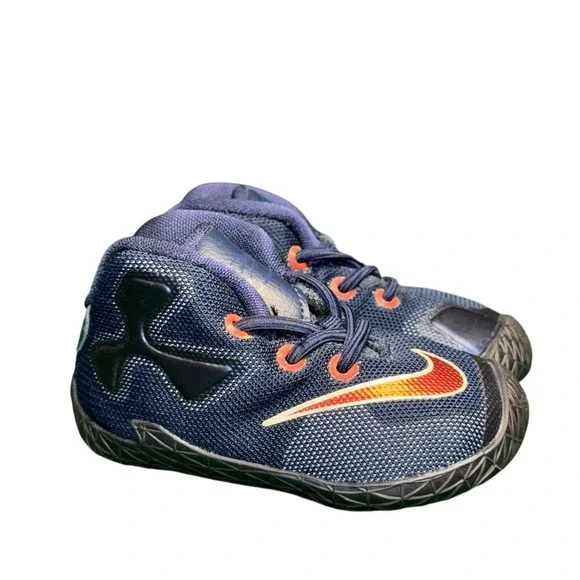 Nike LeBron 13 Toddler Size 3C Midnight Navy University Red 808712-461‎ Sneaker