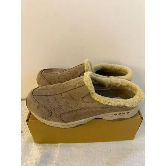 Easy‎ Spirit 8.5 Sephoenixtj shoes mules suede fur trim