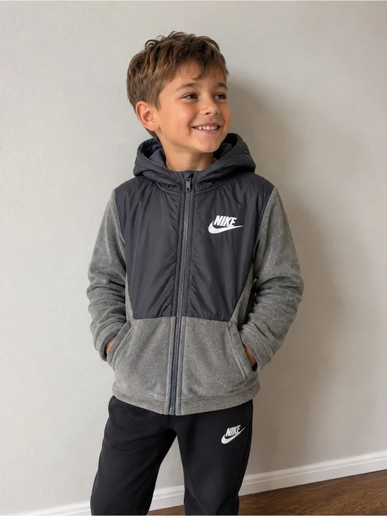 Nike Boys Sportswear fleece hooded jacket