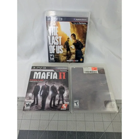 PS3 Video Game Lot The Last of Us Uncharted 2 Mafia‎ II