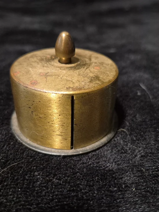 Vintage Pat Products Brass Roll Stamp Dispenser Holder Desk Accessory