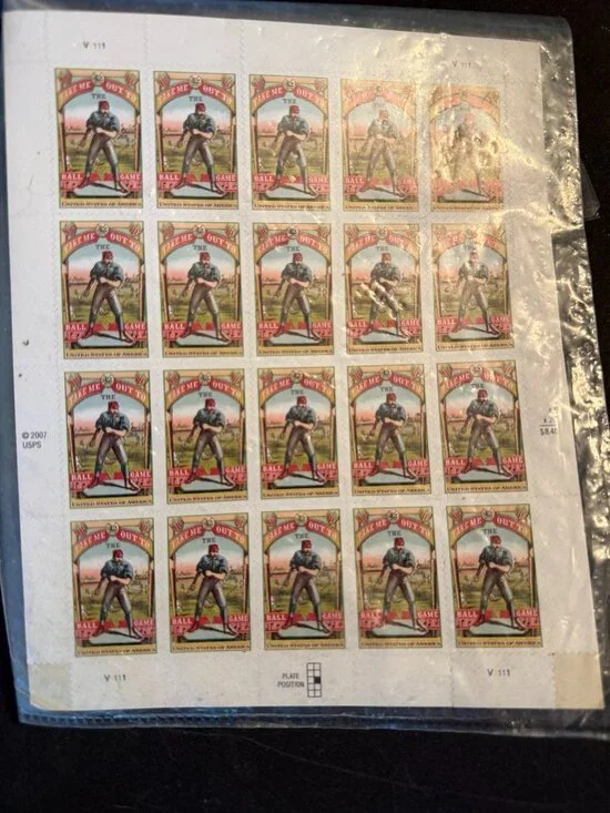 Scott 4341 2007 USPS Take me out to the Ballgame Sheet of 20 42c Stamps