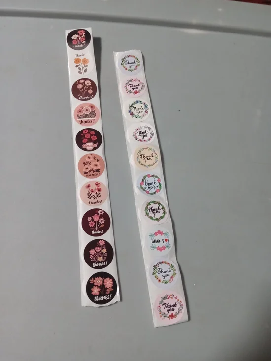 thank you stickers 50 each total of 100