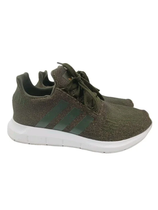 Adidas Swift Run 1.0 Shoes Womens 6.5 Green Athletic Casual Low Top Sneakers