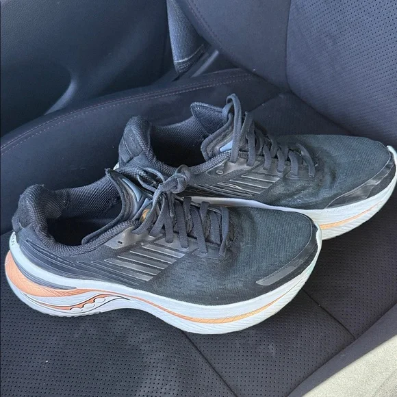 Saucony Black and Gold Athletic Shoes