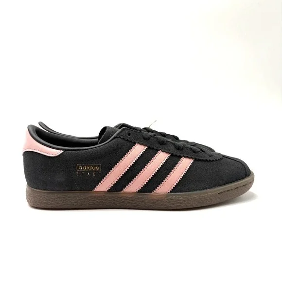 Adidas Originals Women's Sz 8.5 Stadt Carbon/Gum Pink Shoes Sneakers JQ9018 NEW