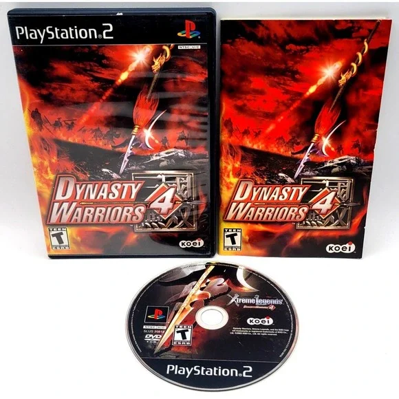 Dynasty Warriors 4 (Sony PlayStation 2, 2003) PS2 COMPLETE CIB + Reg‎ CARD