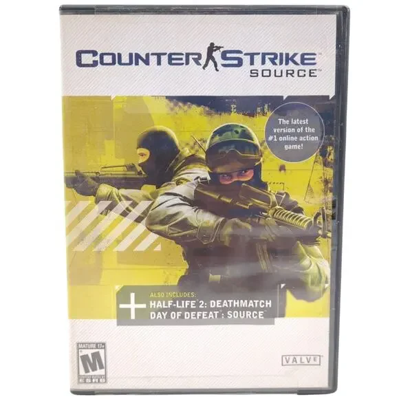 Counter-Strike: Source PC Video Game w/ Half-Life 2 Deathmatch & DoD Source