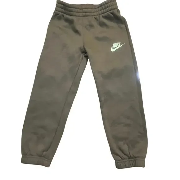 Nike‎ Joggers Kids 5 Green Sweatpants 4-5Y Logo Cozy Athletic Playwear