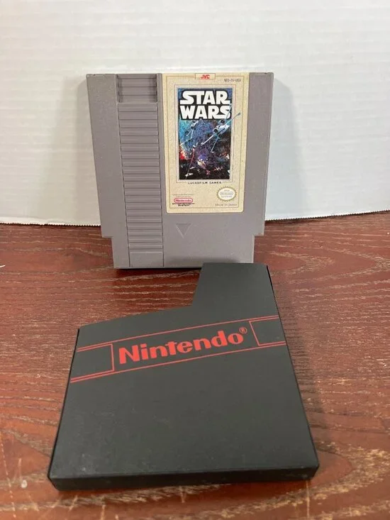 Star Wars NES Game Cartridge 1985 JVC Nintendo With Black Sleeve Tested