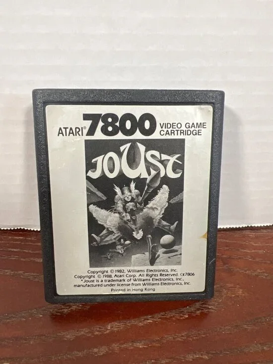 Atari 7800 Joust Video Game Cartridge 1988 Classic Retro Gaming Tested