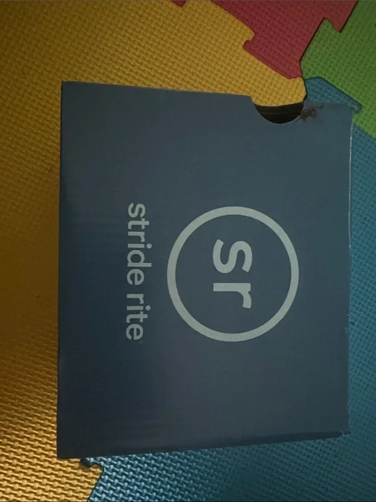 Stride Rite Navy Blue Shoe Box with 'sr' Circle Logo