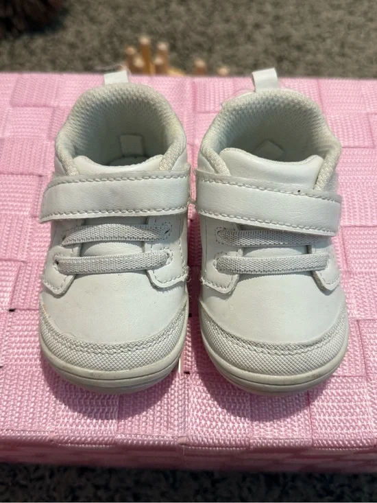 Stride Rite White Baby Velcro Trainer Shoes