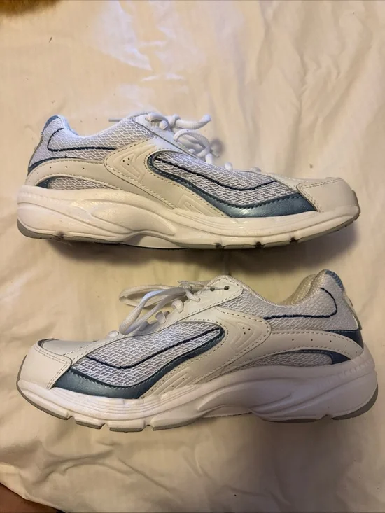Ryka White and Light Blue Women's Athletic Sneakers