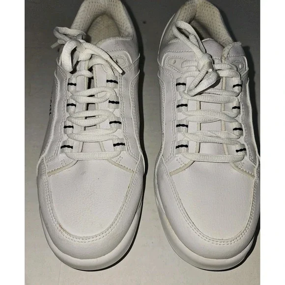 Size 9 M FootJoy GreenJoys 4861 Women White Faux Leather Soft Spike Golf Shoes