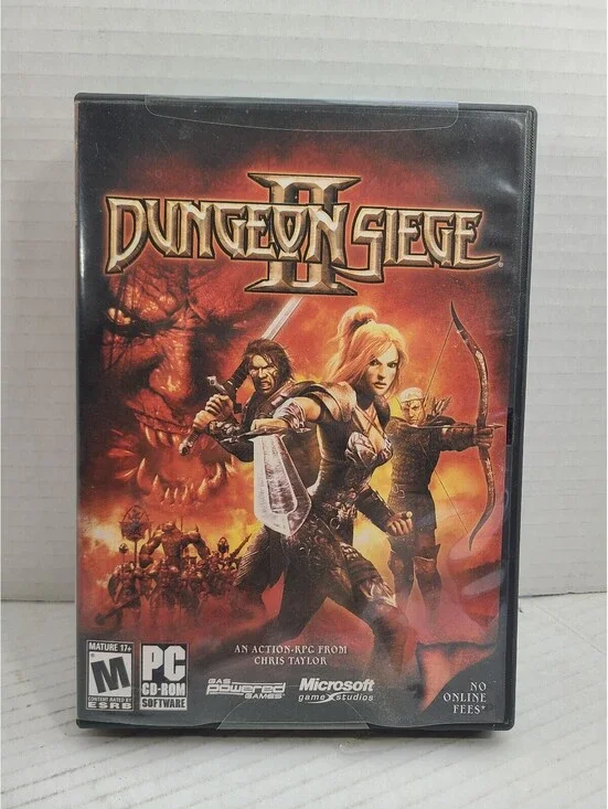 RPG Dungeon Siege II 2005 PC Action Game Mature 17+ 5 Discs & Booklets GUC