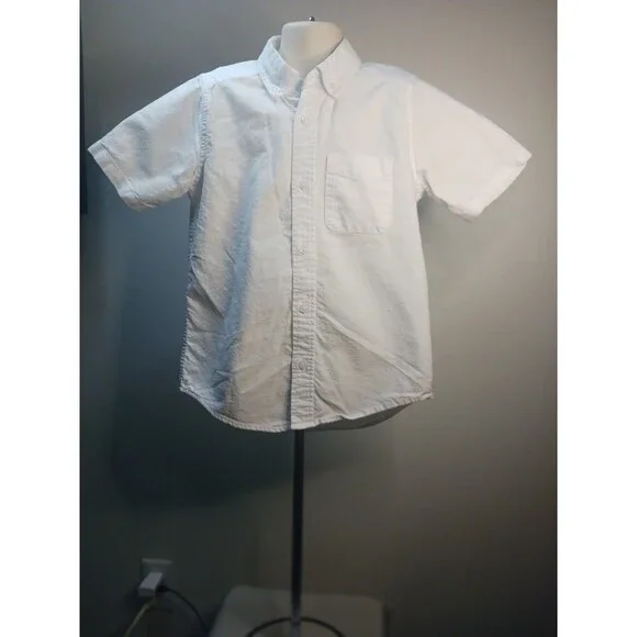 Children’s Place Dress Shirt Short Sleeve Size 7/8 White
