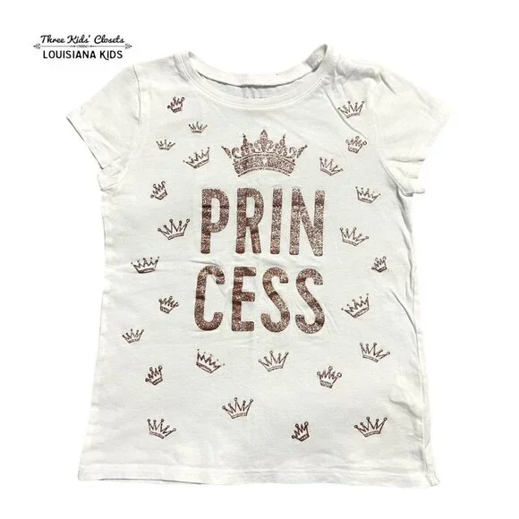 Children's Place 7-8Y Sparkly Princess Crown Shirt