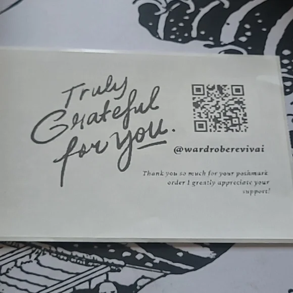 50 Custom 4x6 Cursive Qr Code Thank You Notes Labels/Thank You Stickers