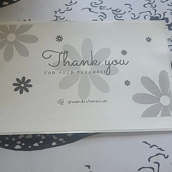 50 Custom 4x6 Floral Background Thank You Notes Labels/Thank You Stickers