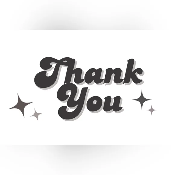 50 4x6 Bold Thank You Notes Labels