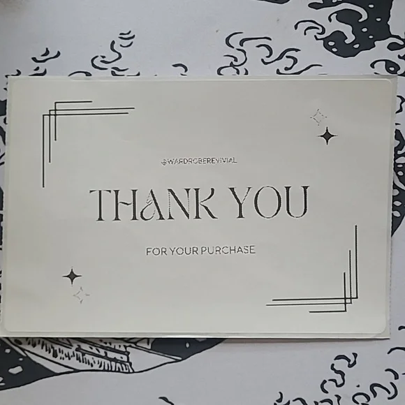 50 Custom Simplistic 4x6 Thank You Notes labels/Thank You Stickers