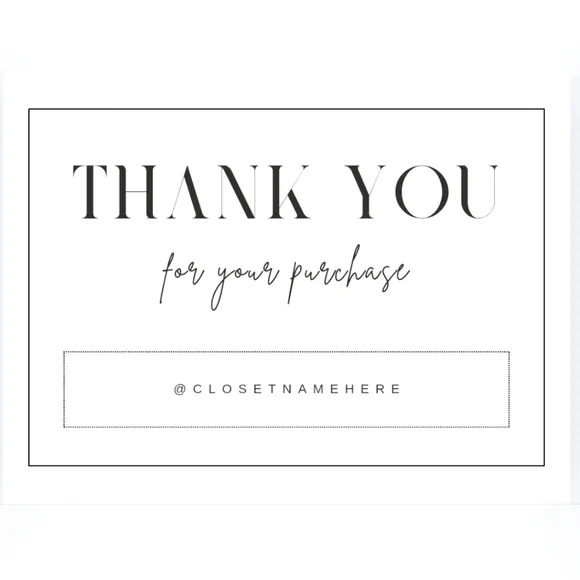 50 Custom 4x6 Cubic Thank You Notes Labels/Thank You Stickers