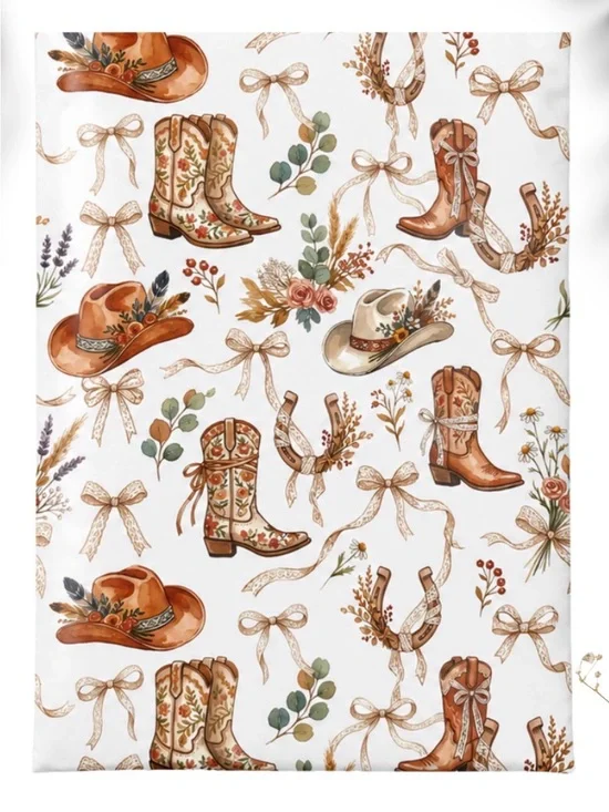Western Cowgirl Boot Hat Poly Mailers 14x17 Shipping Bags 20 Count
