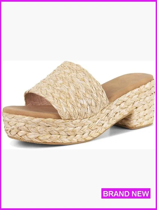 Wedge Espadrilles Platform Sandals Non-Slip Comfortable Summer Beach Vacation