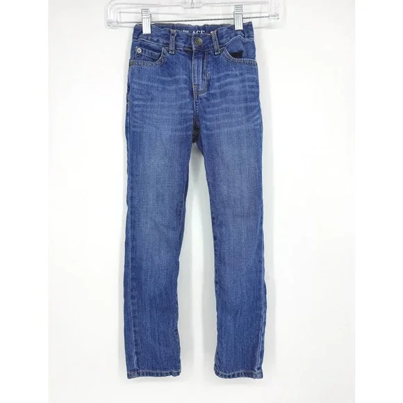 Childrens Place Boys Size 6 Slim Straight Leg Jeans Medium Wash Blue Denim