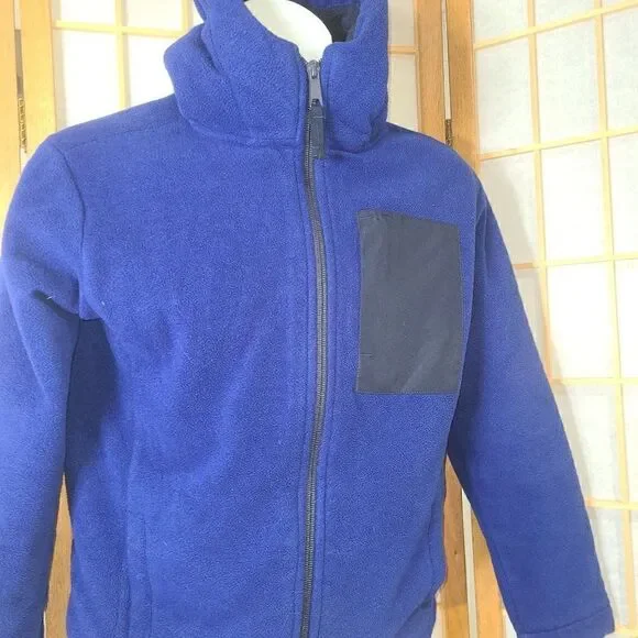 The Children's Place Sport Boys Med 7/8 Blue Sherpa Lined Fleece Jacket