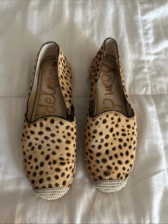 Sam Edelman Cheetah Print Espadrille Flats in Tan and Black
