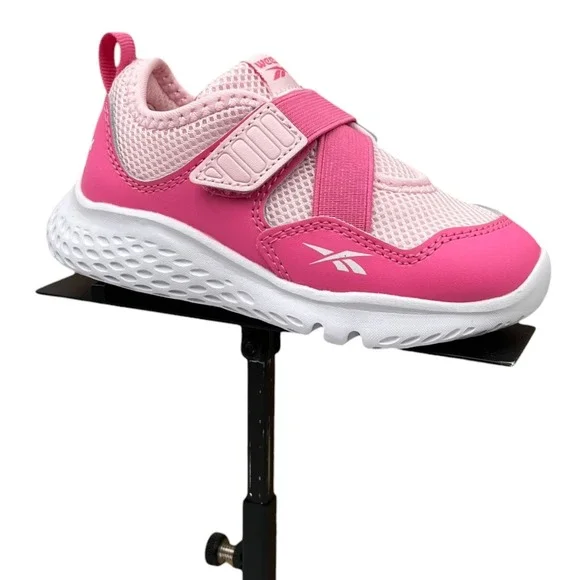 Reebok Toddler Girls Slip-on Sneaker Size 7 Pink Lightweight Stretch Comfort