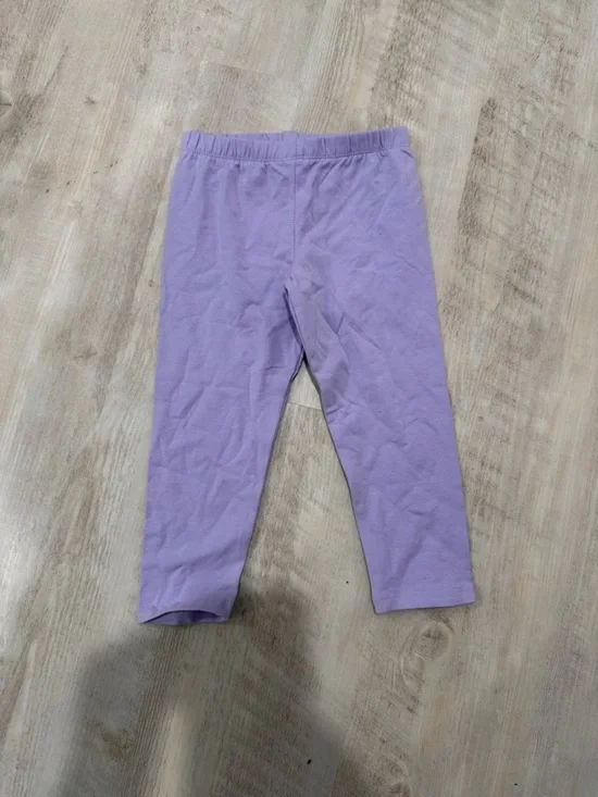 Girls' Lavender Stretch Cotton Capri Leggings