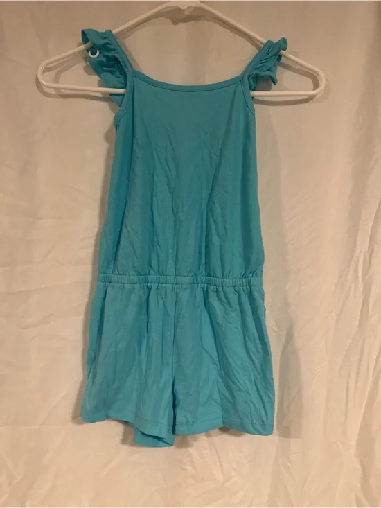 The Children's Place Turquoise Ruffle-Shoulder Romper