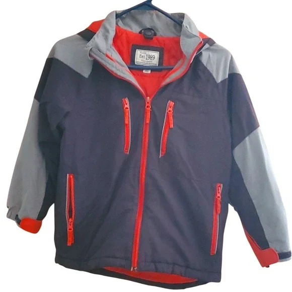Children's Place Thermolite Orange‎ and Grey Midweight Jacket Size 7/8