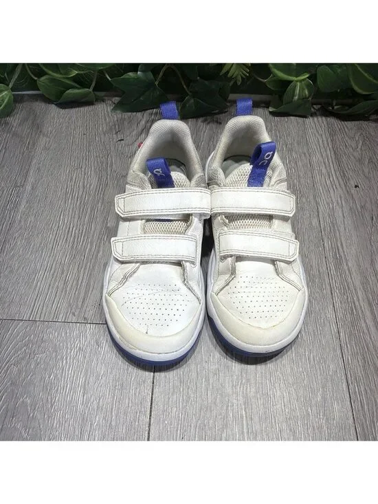 On Cloud The Roger Kids Size 12 US White Indigo Tennis Shoes Sneakers Youth
